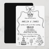 Whimsical Hand getrokken boog tekenen eigenzinnige Kaart (Voorkant / Achterkant)