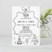 Whimsical Hand getrokken boog tekenen eigenzinnige Kaart (Staand voorkant)