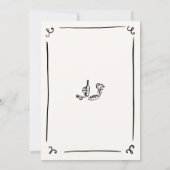 Whimsical Hand getrokken bruiloft menu Kaart (Achterkant)