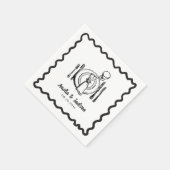 Whimsical Hand getrokken bruiloft servetten (Hoek)