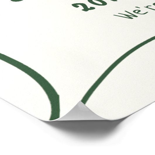 Whimsical Hand getrokken bruiloft welkom teken Poster (Hoek)