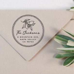 Whimsical Hand Getrokken Citroen Naam & Terugkeera Zelfinktende Stempel