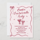 Whimsical Hand getrokken Cocktail Bachelorette Par Kaart (Voorkant)