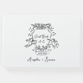 Whimsical Hand getrokken Crest Gastenboek
