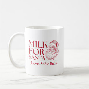Whimsical Hand getrokken Doodle Melk voor de Kerst Koffiemok