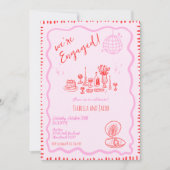 Whimsical Hand getrokken eigenzinnige golvende ver Kaart (Voorkant)