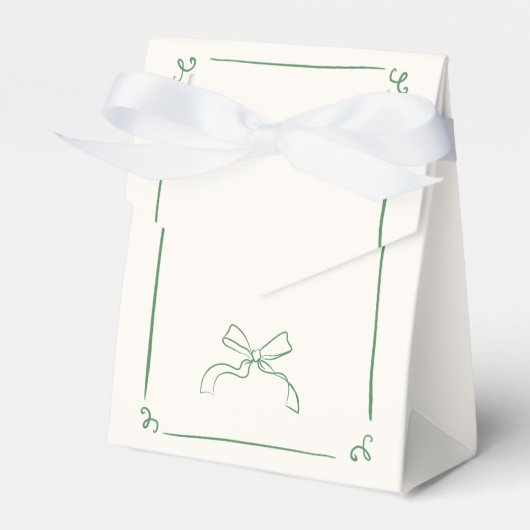 Whimsical Hand getrokken Groen Vrijgezellenfeest Bedankdoosjes (Voorkant Zijde)