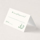 Whimsical Hand getrokken groene plaats kaart (Voorkant)