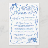 Whimsical Hand getrokken illustraties Doodles brui Menu (Voorkant)