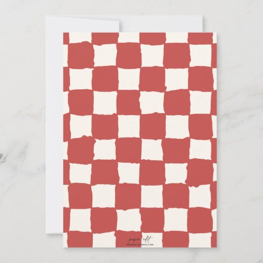 Whimsical Hand Getrokken Kerstfeest Uitnodiging (Achterkant)