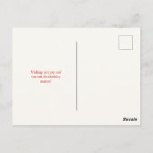 Whimsical Hand getrokken Kerstmis Familiefoto Briefkaart (Achterkant)