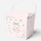 Whimsical Hand getrokken Leuke Franse kerstfeest Bedankdoosjes (Voorkant)