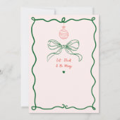 Whimsical Hand getrokken Leuke Franse kerstfeest Kaart (Achterkant)