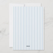 Whimsical Hand Getrokken Lijst Blauwe Strepen Feestdagenkaart (Achterkant)