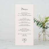 Whimsical Hand getrokken lint Menu (Staand voorkant)