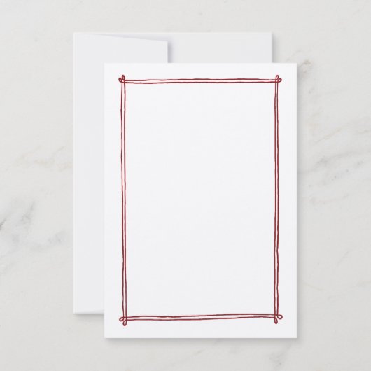 Whimsical Hand getrokken Menu Optie Trouwen RSVP (Achterkant)