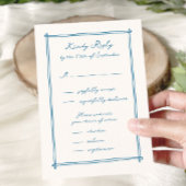 Whimsical Hand getrokken Menu Optie Trouwen RSVP