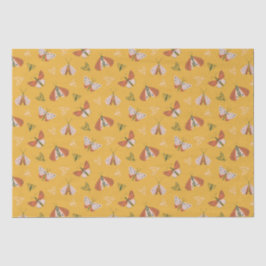 Whimsical hand getrokken motten boho patroon tissuepapier