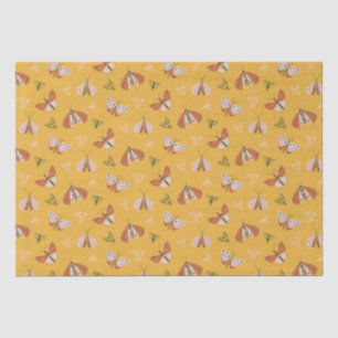 Whimsical hand getrokken motten boho patroon tissuepapier