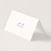 Whimsical Hand getrokken Navy Blue Place Card Kaart (Achterkant)