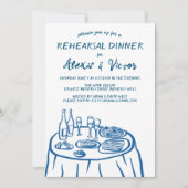 Whimsical Hand getrokken repetitie Dinner Table Cu Kaart (Voorkant)