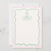 Whimsical Hand getrokken roze golvende repetitie d Kaart