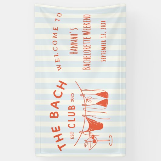 Whimsical Hand getrokken Sinaasappel Cocktail Bach Spandoek (Verticaal)