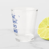 Whimsical hand getrokken toast op de kust shot glas (Rechts)
