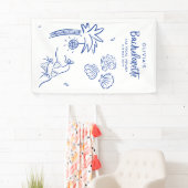 Whimsical hand getrokken toast op de kust spandoek (Insitu)