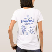 Whimsical hand getrokken toast op de kust t-shirt (Achterkant)