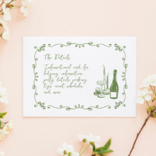 Whimsical Hand Lettered Illustrated Info Kaart