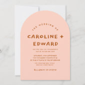 Whimsical handdrawn Bold colorful wedding Kaart (Voorkant)