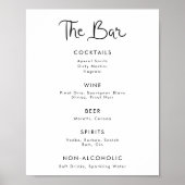 Whimsical handgeschreven bar menu poster (Voorkant)