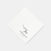 Whimsical Handgeschreven Bruiloft Servet (Hoek)