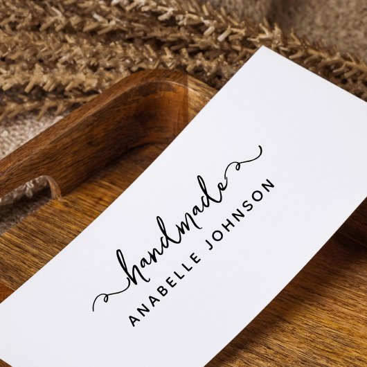 Whimsical Handgeschreven Handgemaakte Custom Name  Zelfinktende Stempel