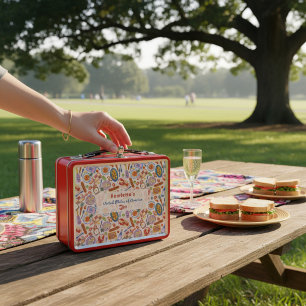 Whimsical handgetekend Foodie Patroon Foodie Desig
