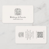 Whimsical, handgetekend, illustratief visitekaartje (Voorkant / Achterkant)