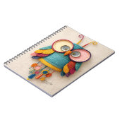 Whimsical Handmade Felt Owl Art Notitieboek (Linkerzijde)
