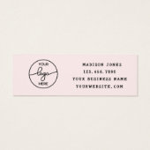 Whimsical Handmade with Love Script Heart Bow Logo (Dos)