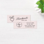 Whimsical Handmade with Love Script Heart Bow Logo (Bureau)