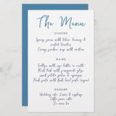 Whimsical Handschrift Script Blauw Casual Bruiloft (Voorkant / Achterkant)