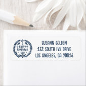 Whimsical Hanukkah Holiday Menorah Aangepaste MAIL Etiket (Insitu)