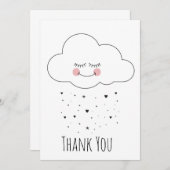Whimsical Happy Cloud Bedankkaart (Voorkant / Achterkant)
