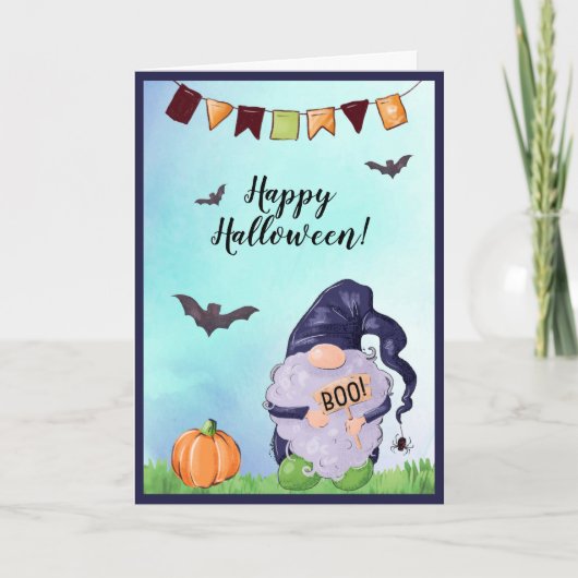 Whimsical Happy Halloween Gift Labels Kaart (Voorkant)