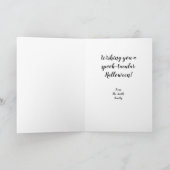 Whimsical Happy Halloween Gift Labels Kaart (Binnen)