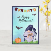 Whimsical Happy Halloween Gift Labels Kaart (Gele Bloem)