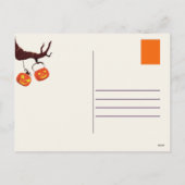 Whimsical Happy Halloween Uil Briefkaart (Achterkant)
