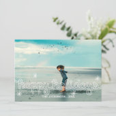 Whimsical Happy Holidays Snowflakes Carte photo (Debout devant)