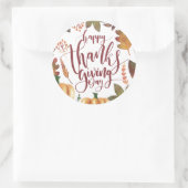 Whimsical Happy Thanksgiving Day | STICKER (Tas)