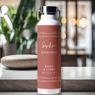 Whimsical hart doedelen elke kleur bruids partij waterfles